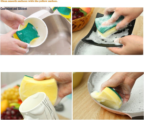 Sponge(Pack 24) Kitchen Cleaning Sponge,Eco Non-scratch for Dish,Scrub