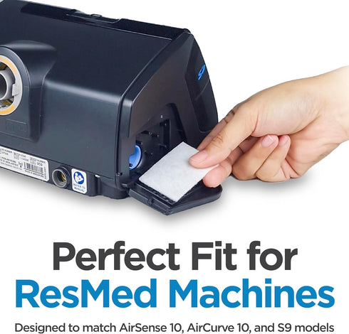 resplabs CPAP Filters for ResMed AirSense 10, AirCurve 10 & S9 Machines, Standard Disposable Filter Replacements