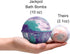 Mermaid Daydream Bath Bomb with Surprise Ring Inside, Extra Large 10 oz., Made in USA (Ring Size 7)