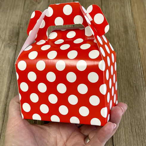 Outside the Box Papers MINI Gable Favor Boxes, Ladybug Theme, Red Black and White, 24 Count