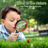 2PCS Upgrade 10X Magnifying Glass - Large Handheld Magnifier for Kids/Seniors Reading, 3 Inch Shatterproof Rubber Handle
