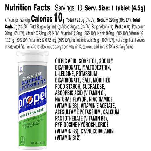 Propel Fitness Water Tablets, Kiwi Strawberry Flavor, 80 Count