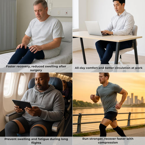 RX MMHG COMPRESSION SOCKS 2030 mmHg MM2010 Mens Graduated Compression Thigh High Medical Support Stockings