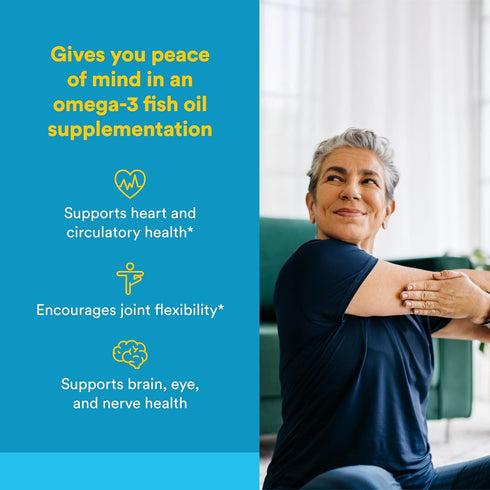 RxOmega-3 Omega-3 60 (30 Natural Factors Ultra Strength - Brain & Heart Health Support - Eye Health Supplement with EPA