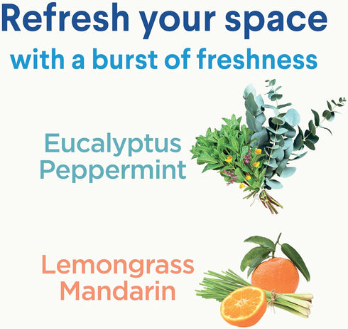 Clorox Disinfecting Mist, Lemongrass Mandarin, 3 Refills, Household Essentials, 16 Fl Oz Each