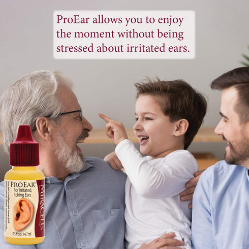 Miracell ProEar Ear Drops for Itchy Ears, 0.5oz, Ear Wax Softener for Adults and Babies