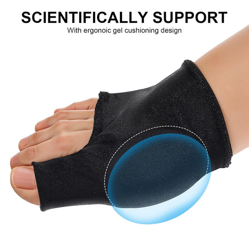 Ptwola 1 Pair Bunion Corrector Pad Hallux Valgus Big Toe Straightener Anti Slip Bunion Fix Splint Socks Gel Cushion Toe