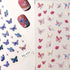 Butterfly Nail Art Stickers, 5D Self-Adhesive Spring Nail Stickers, Blue Pink 3D Embossed Nail Design