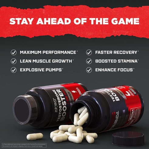 Testosterone Booster Supplement for Men | Workout Pills for Muscle Growth, Libido, Stamina, Strength