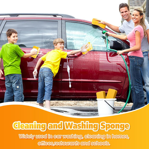 Tioncy 12 Pcs Large Sponges Bulk, 7.5 x 5.5 x 1.9 Inch Grouting Sponge Set for Car Wash and Cleaning Dishes
