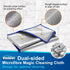Glass Cleaning Cloth, Streak Free Miracle Polishing Wipes for Windows, Eyeglass Cleaner, Pack of 6, 12 x 12 Inch