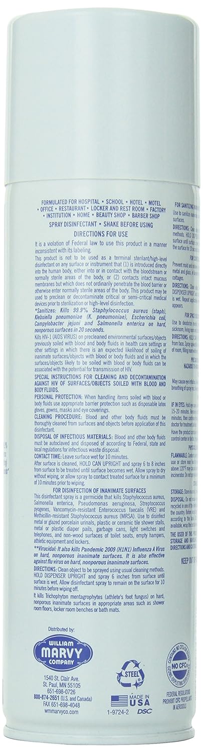 Spray Disinfectant 16.5 Oz Can