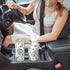 Zonon 8 50 Pcs Car Tissues Holder Sage Green Floral Round Box with Facial Tissue Bulk Flower Car Tissues Cylinder