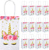 SATINIOR 12 Packs Unicorn Party Favor Bags - Goodie Treat Gift Candy Bags with Handle for Birthday Party Suppliers Baby
