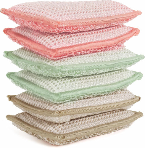 KMAKII Bamboo Kitchen Sponges Dish Sponge Super Absorbent Natural Dish Sponges,3 Color,
