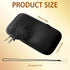 LUSTRIB Black Tampon Holder for Purse with Strap, Waterproof Period Pouch with Zipper, Portable Tampon Bag for Women