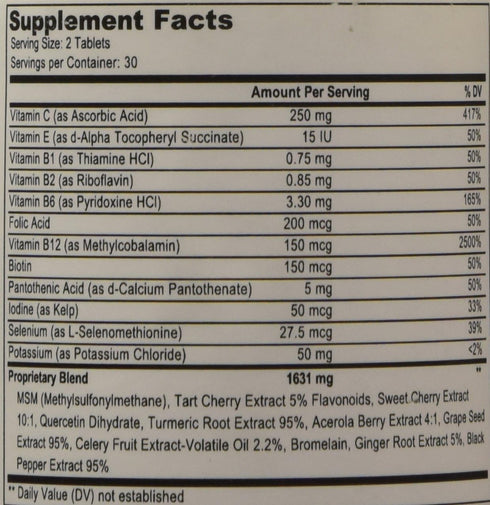 Uric Acid Support, Tart Cherry, Celery Extract, Turmeric, Quercetin, 60 Vegetarian Tablets