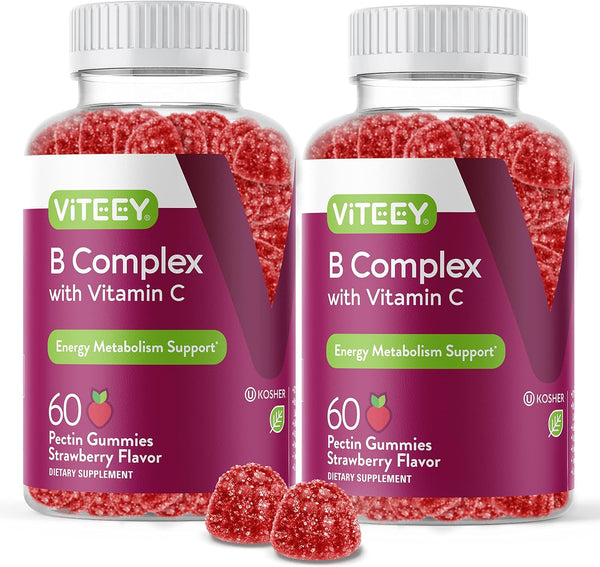 Vitamin B Complex Gummies for Adults - Supports Energy & Metabolism with Vitamin C, B6, B12, Niacinamide, Biotin