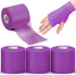 BBTO Athletic Pre Wrap Tape for Hair, 3 Pieces Foam Underwrap Tape, 2.75 Inch x 30 Yards, Purple