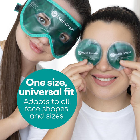 Medi Grade Cooling Ice Face Mask and Eye Mask for Puffy Eyes & Migraine Relief, ChillGel Technology