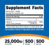 Nutricost Vitamin A 25000 IU, 500 Softgels, Non-GMO, Gluten Free