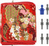 Extra Large Blood Pressure Cuff Replacement for Big Arm, 15.7''-26'' (40-66CM), 6 Connectors, Red Classical Flower