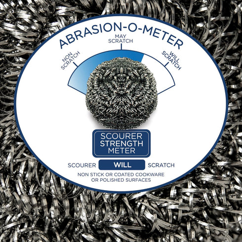 Lola Products Stainless Steel Scouring Pad, 18 Grams, Curled Flat Wire for Cookware Cleaning, 1 Pack