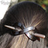 Parcelona French Infinity Hair Slider Pin, 3 1/2" Brown Tortoise Shell Barrette Clip for Fine Hair