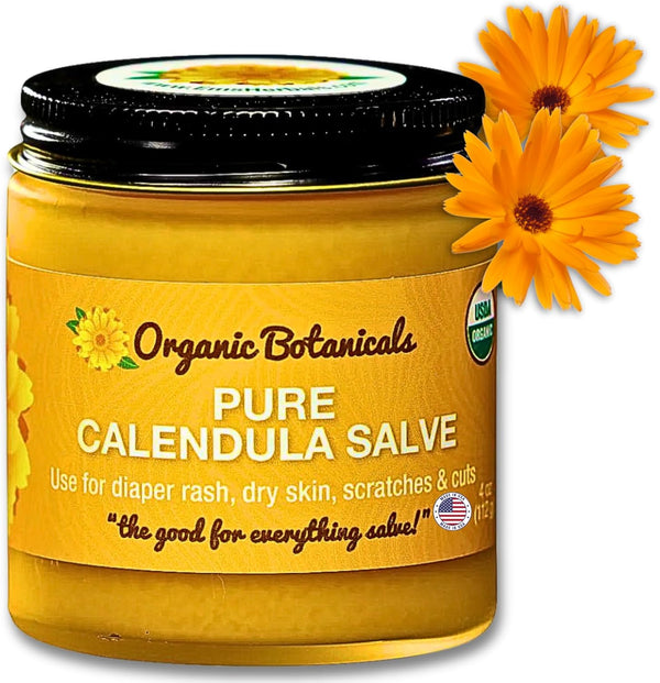 Organic Botanicals Pure Organic Calendula Salve Healing Balm - Calendula Cream Healing Hand Salve