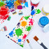 100 Pcs Colorful Paint Splatter Print Artist Treat Bags - Cellophane Candy Bags for Art Party Favors