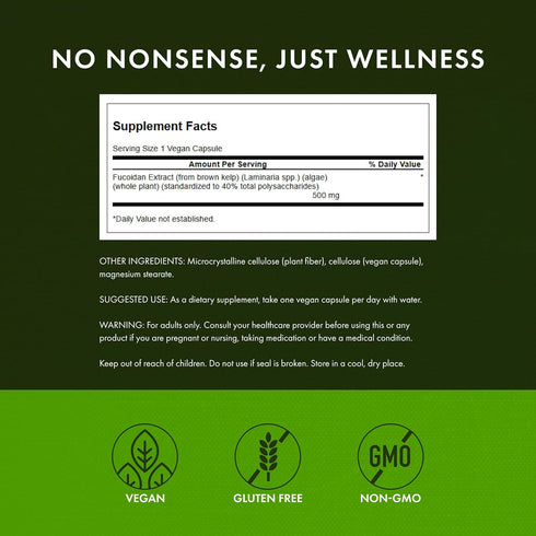 Immune Immune 500 (60 Swanson Maximum Strength Fucoidan Extract Support Supplement for Adults Seeking Natural Defense