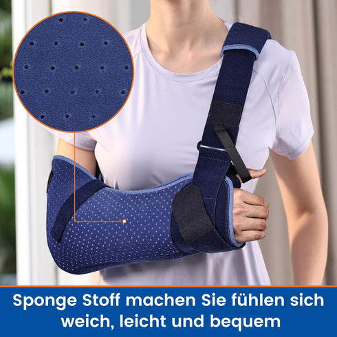 Immobilizer 40-51 inch) Arm Sling for Shoulder Injury with Waist Strap - Brace Support for Sleeping, Rotator Cuff