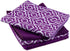 DII Cleaning Collection Multi-Purpose Microfiber Dishtowel Set, Eggplant Lattice