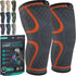 Modvel Compression Knee Brace for Women & Men, 2 Pack Knee Support Sleeves for Running, Pain Relief for ACL & Arthritis