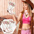 Janlaugh 100 Pcs Pink Western Cowgirl Spring Floral Napkins Paper Pink Boot Floral Party Decorations Paper Guest Towel