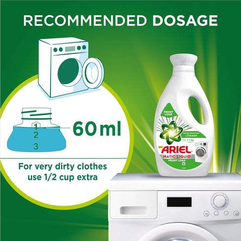 Ariel Matic Liquid Detergent, Front Load, 1 Litre, Pack of 1