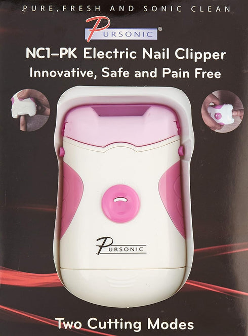 Pursonic NC1 Battery Operated Nail Trimmer, Pink, 0.3 Pound