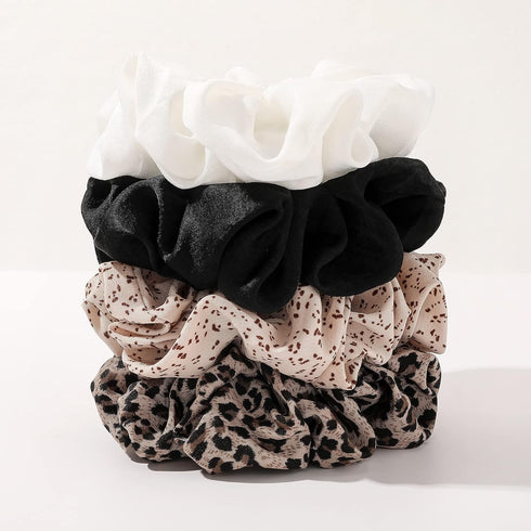 Scrunchies Hair Ties for Women - Big Silk Satin Scrunchie in Giant Purple, Cute Jumbo Hair Accessories