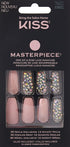 KISS Masterpiece Luxe Manicure, Premium Acrylic Fake Nails with Pink Gel Nail Glue, Mini Nail File