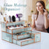 Makeup Organizer Cosmetic Organizer, Tempered Glass Vanity Organizer for Cosmetics, Hair Tools, Brushes, Perfume