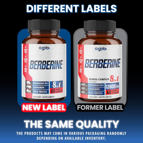 Berberine Supplement with Ceylon, Milk Thistle, Turmeric, Elderberry & More - 60 Counts for Immune, Cardiovascular &