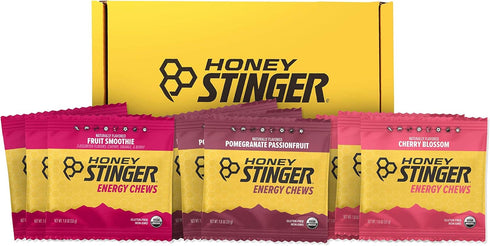 Honey Stinger Organic Energy Chew Variety Pack | 3 Pack Each of Fruit Smoothie, Pomegranate Passionfruit, Cherry
