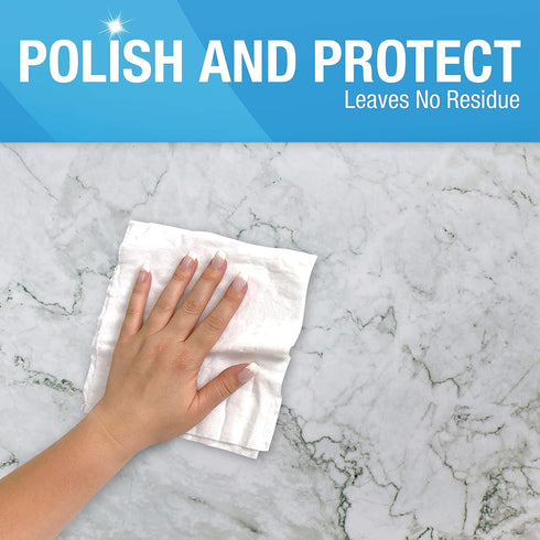 MiracleWipes for Granite & Stone, Clean, Protect, Polish Surfaces in Kitchen and Bathroom - 30 Count