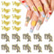 JERCLITY 20pcs Gold Alloy Virgo Zodiac Nail Charms, 10pcs Symbols and 10pcs Constellation Words