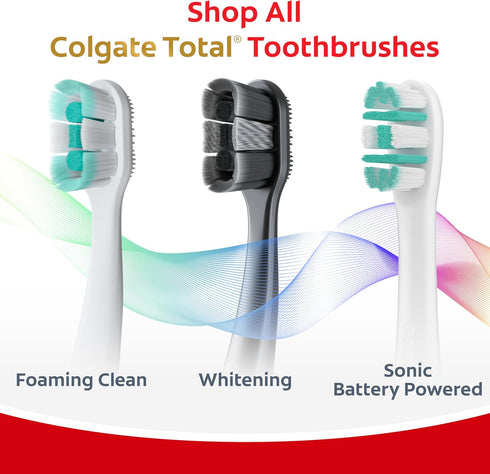 Pack Gumline 2 Pack Colgate Total Active Prevention Foaming Clean Medium Toothbrushes, Medium Bristle Toothbrush