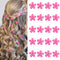 YISSION 20Pcs Mini Hot Pink Flower Hair Clips - Cute Decorative Hair Clips, Wedding Hair Barrettes for Girls Women