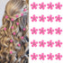 YISSION 20Pcs Mini Hot Pink Flower Hair Clips - Cute Decorative Hair Clips, Wedding Hair Barrettes for Girls Women