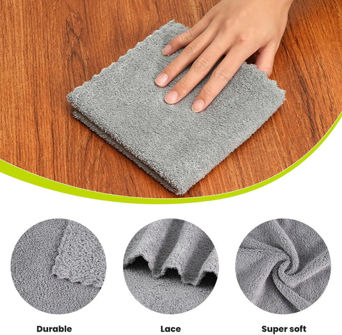 Neessno 12 Pack Kitchen,Window,Glass,car,11.8"11.8",(Multicolor) Cleaning Cloth,Ultra Soft Absorbent Quick Drying