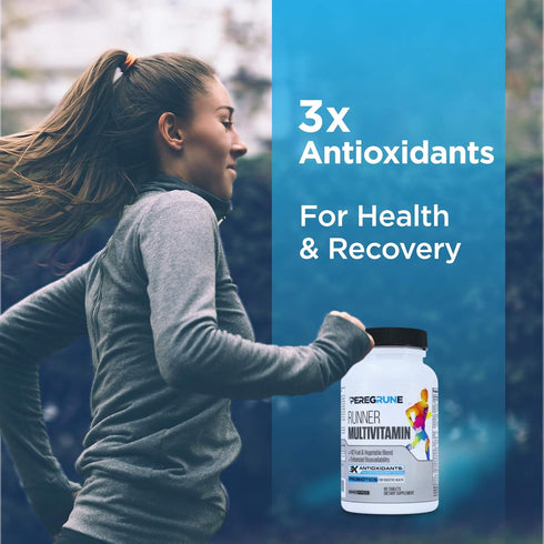 Runner Multivitamin – Engineered Vitamin with Antioxidants for Health/Running Recovery – Complete B Complex for