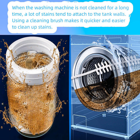 2Pcs Washing Machine Cleaning Brush, Front Load Washer Cleaner Tools for Drum Washing Machine Cleaning